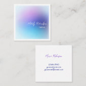 Pastel Gradient Aqua Lavendel Lash Make-up Artiest Vierkante Visitekaartje (Voorkant / Achterkant)