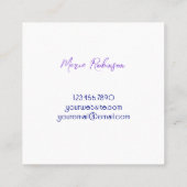 Pastel Gradient Aqua Lavendel Lash Make-up Artiest Vierkante Visitekaartje (Achterkant)