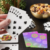 Pastel Gradiënt Bloemen en Vlinders Pokerkaarten (Insitu)