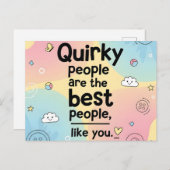 Pastel Gradient Cute Quote Design Briefkaart (Voorkant / Achterkant)