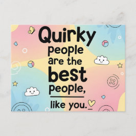 Pastel Gradient Cute Quote Design Briefkaart