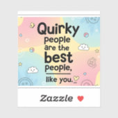 Pastel Gradient Cute Quote Design Sticker (Vel)