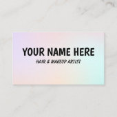 Pastel Gradient Dreamy Hair Makeup Business Card Visitekaartje (Voorkant)