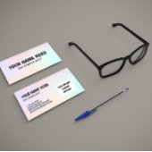 Pastel Gradient Dreamy Hair Makeup Business Card Visitekaartje