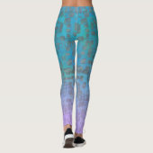 Pastel Gradiënt Geo Glanzend Leggings (Achterkant)