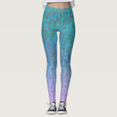 Pastel Gradiënt Geo Glanzend Leggings (Voorkant)