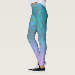 Pastel Gradiënt Geo Glanzend Leggings