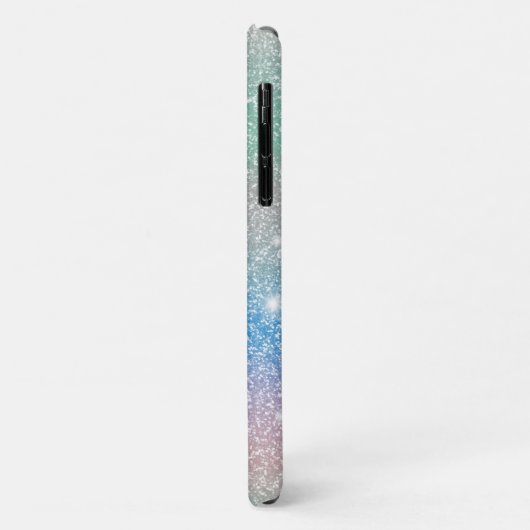 Pastel Gradiënt Glitter Schitterend Monogram Naam Case-Mate iPhone Case (Achterkant/links)