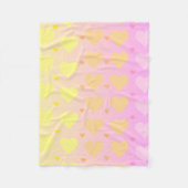 pastel gradient heart blanket fleece deken (Voorkant)