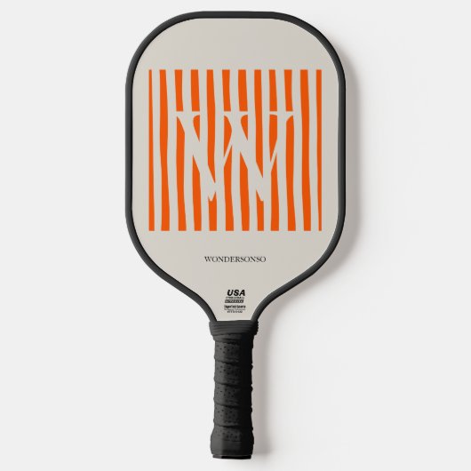 Pastel Gradient Initial Custom Pickleball Paddle (Achterkant)