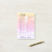 Pastel gradiënt libel gepersonaliseerde planner post-it® notes (Op bureau)