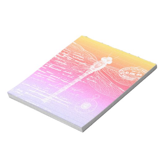 Pastel gradiënt libel notitieblok (Linkerzijde)