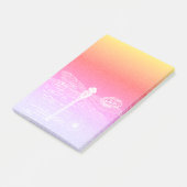 Pastel gradiënt libel post-it® notes (Schuin)