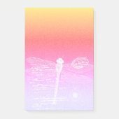 Pastel gradiënt libel post-it® notes (Voorkant)