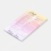 Pastel gradiënt libelle gepersonaliseerde planner post-it® notes (Schuin)