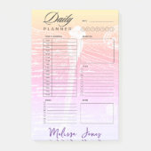 Pastel gradiënt libelle gepersonaliseerde planner post-it® notes (Voorkant)