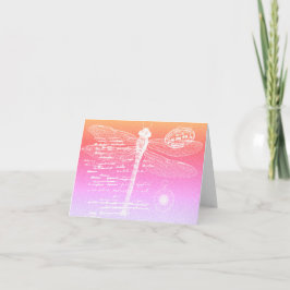 Pastel gradiënt libellen briefkaart
