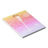 Pastel gradiënt ligonfly gepersonaliseerd notitieb notitieblok (Schuin)