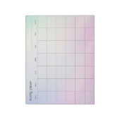 Pastel gradiënt Maandelijkse planner, aangepaste t Notitieblok (Linkerzijde)