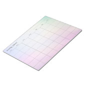 Pastel gradiënt Maandelijkse planner, aangepaste t Notitieblok (Schuin)