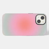 Pastel Gradiënt Minimalistische Aura iPhone Hoesje (Achterkant horizontaal)