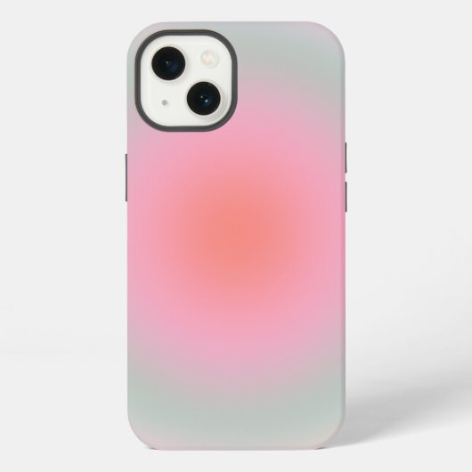 Pastel Gradiënt Minimalistische Aura iPhone Hoesje (Achterkant)