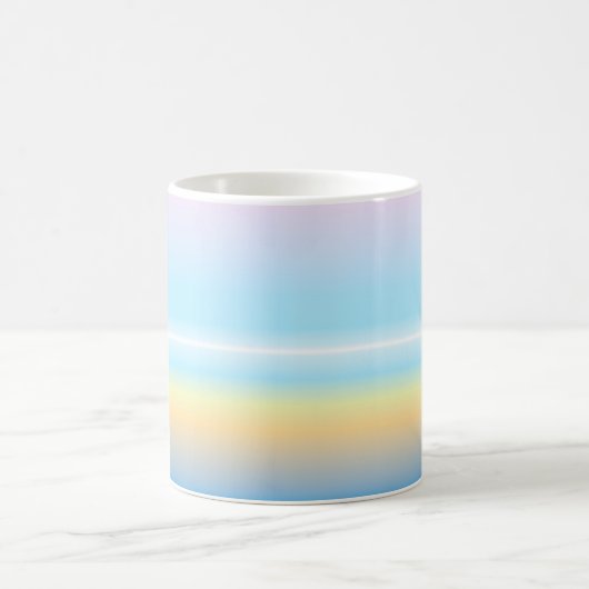 Pastel gradiënt multicolor gestreepte koffiemok (Center)