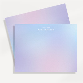 Pastel Gradient Ombre Modern briefpapier Note Kaar Notitiekaartje