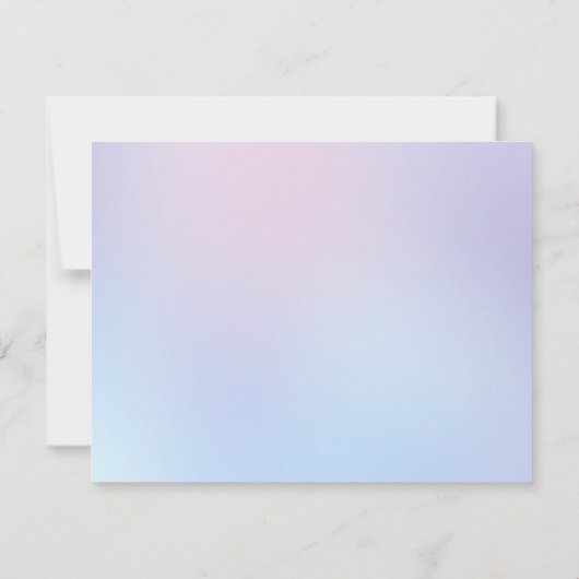 Pastel Gradient Ombre Modern briefpapier Note Kaar Notitiekaartje (Achterkant)