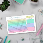 Pastel Gradient Paarse Groene Wekelijkse Habit Tra Post-it® Notes