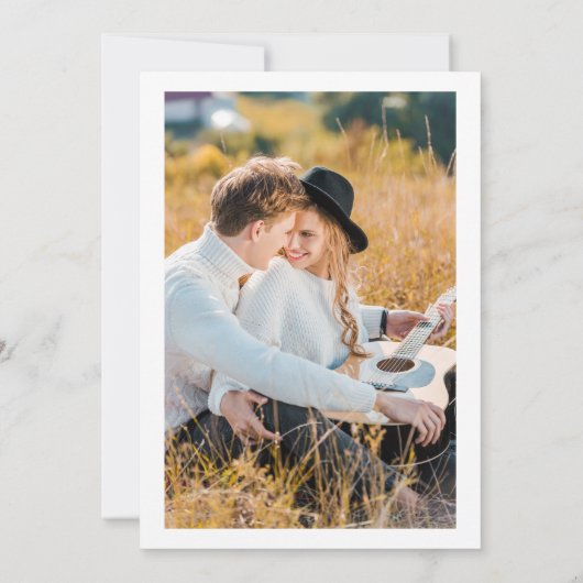 Pastel Gradient Retro Chique Roze Save The Date (Achterkant)