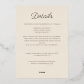 Pastel Gradiënt Retro Golden Arch Lijst Bruiloft Folie Uitnodiging (Achterkant)