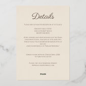Pastel Gradiënt Retro Gouden Boog Frame Bruiloft Folie Uitnodiging (Achterkant)
