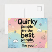 Pastel Gradiënt Schattig Citaat Ontwerp Briefkaart (Voorkant / Achterkant)