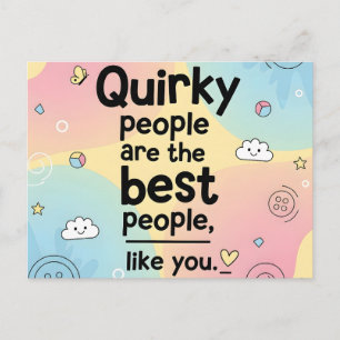 Pastel Gradiënt Schattig Citaat Ontwerp Briefkaart