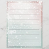 Pastel gradiënt sneeuw Kerstmis briefpapier (Voorkant)