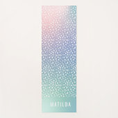 Pastel gradient + spot met streep gepersonaliseerd yogamat (Voorkant)