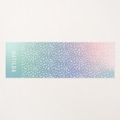 Pastel gradient + spot met streep gepersonaliseerd yogamat (Voorkant (horizontaal))
