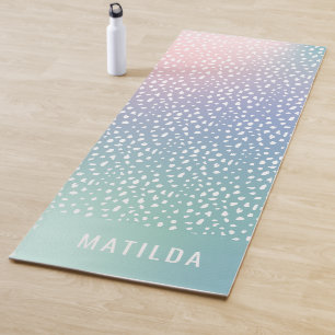 Pastel gradient + spot met streep gepersonaliseerd yogamat