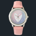 Pastel gradiënt   spot print hart gepersonaliseerd horloge<br><div class="desc">Pastel gradiënt en spot print met hart ontwerp en gepersonaliseerde ruimte voor een naam.</div>
