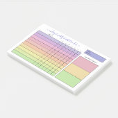 Pastel Gradient Weekly Habit Tracker Post-it® Notes (Schuin)