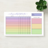Pastel Gradient Weekly Habit Tracker Post-it® Notes (Kantoor)