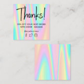 Pastel gradiënten dank u vierkante visitekaartje (Voorkant / Achterkant)