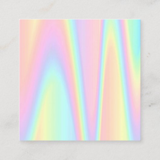 Pastel gradiënten dank u vierkante visitekaartje (Achterkant)