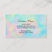 pastel gradiënten haarstylist schaar visitekaartje (Achterkant)