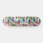 Pastel Graffiti & White Ride Fast Live Gratis Mott Persoonlijk Skateboard (Horizontaal)