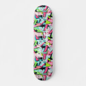 Pastel Graffiti & White Ride Fast Live Gratis Mott Persoonlijk Skateboard (Voorkant)