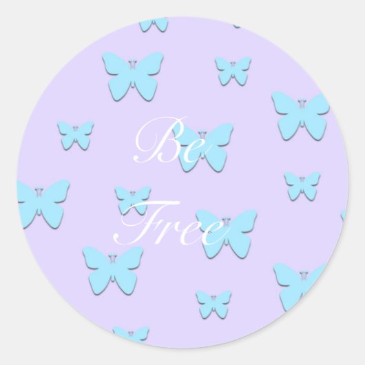 pastel grafische vlinder Stickers (Voorkant)