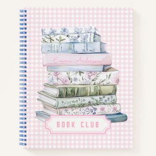 Pastel Grandmillennial Boekclub Notitieboek