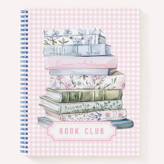 Pastel Grandmillennial Book Club Notitieboek (Voorkant)